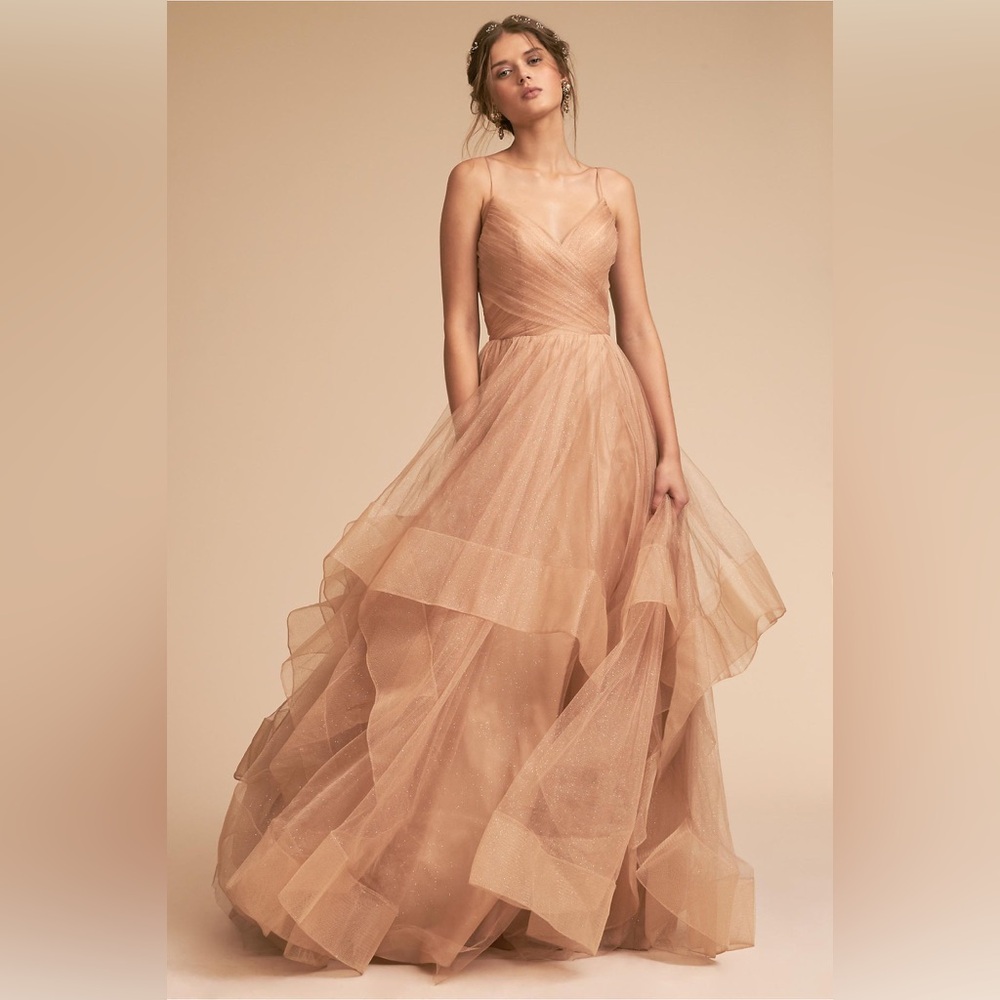 Terani Couture Champagne Prom Dress size 8